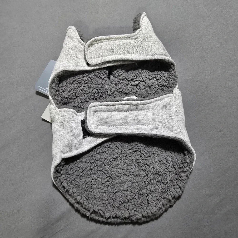 Berkshire Pet Polartec Fleece Vest Dog Small Grey Quarter Zip Shearling Lined